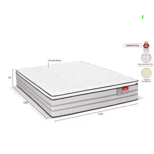 Reconflex Colchao Protettore Mira Coil 138x188x32