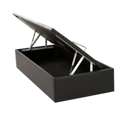 Ortobom Base Baú Sommier Phys Courino Preta 88x188x39 (Solteiro)