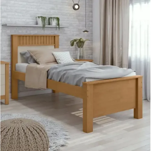 3228 Lopas Cama Solteiro Athenas Amendoaoff Amendoa
