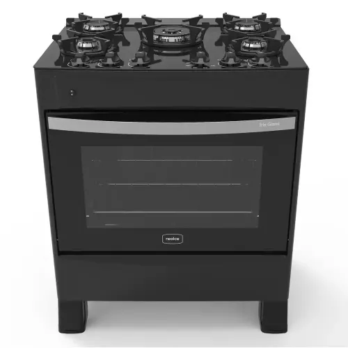 Realce Fogão Iris Glass 5b Preto