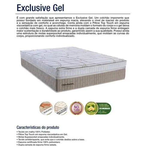 Ortobom Colchao Exclusive Gel 158x34